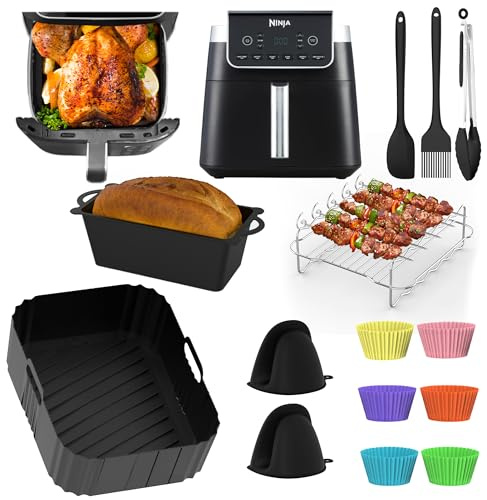 Accessori per friggitrice ad aria calda Ninja AF180EU / AF140EU, accessorio per friggitrice ad aria calda, stampo in silicone, stampo per pane, griglia, stampo per muffin, pinza da cucina