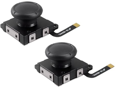 2x Joystick Hall Effect pour Nintendo Switch, Nintendo Switch OLED, Nintendo Switch Lite – compatible avec tous les Joy-Con, sans drift, noir