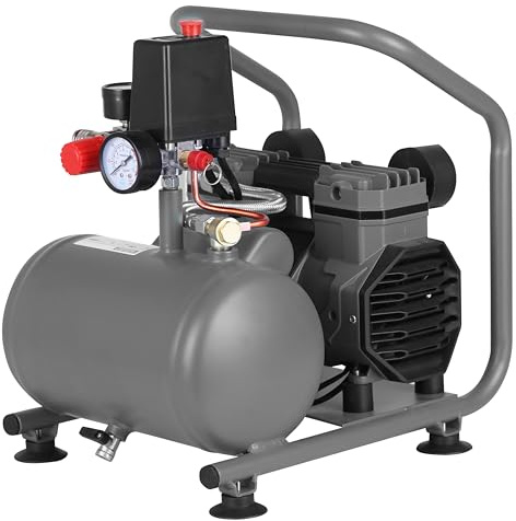 Compresor de aire profesional con certificado CE SILENCIOSO, 6 litros 1.5 CV 8 Bares