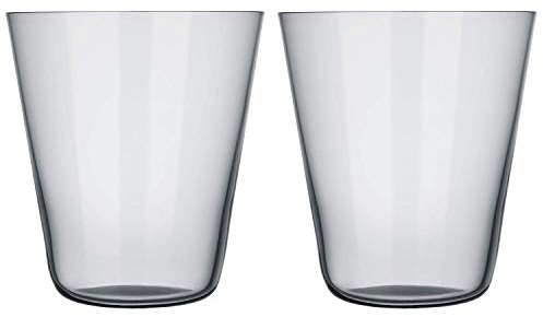 Iittala Kartio Kleine dünne Trinkgläser, Grau, 2 Stück