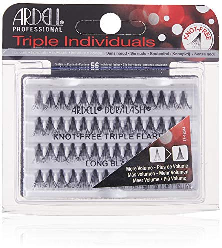 ARDELL Triple Individuals Knot-Free Eye Lashes, Long, Black
