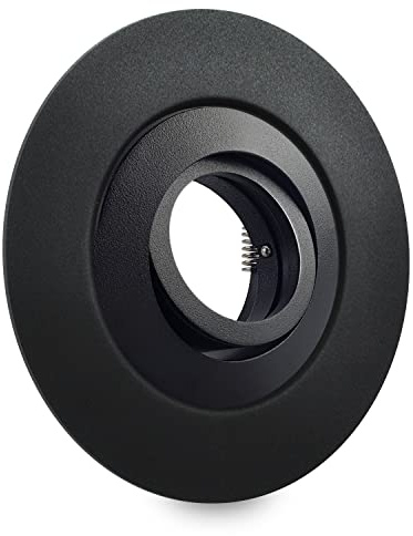 CONCEPTRUN Einbaustrahler für große Lochausschnitte für einen Einbaudurchmesser von 68mm bis 135mm geeignet Aluminium Spot Einbauleuchte Einbauspot schwenkbar schwarz DSK6 GU10-230V