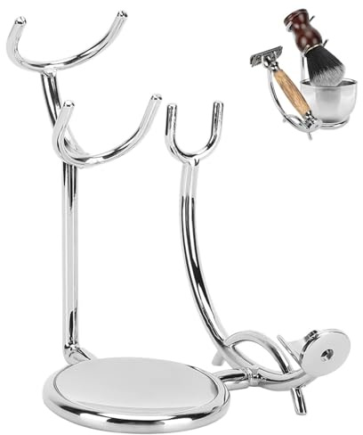Support De Rasage, Support Pour Rasoir Et Blaireau De Rasage Porte Rasoir Et Brosse En Acier Inoxydable Supports De Rasoirs Professionnel Supports Blaireau Rasage Pour Salon Voyage À Domicile Hommes