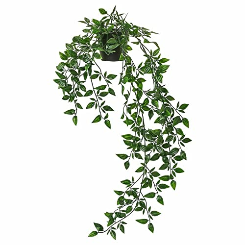 ARIATI Fejka Artificial Potted Plant, Indoor/Outdoor, Hanging, 9cm hanging Vine Length 70cm Decorate Vine