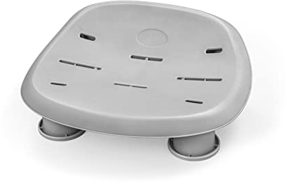 Bestway SaluSpa Unterwassersitz, langlebig, rutschfest, für Schwimmbad und Spa, mit höhenverstellbaren Beinen und beschwerten Füßen, Grau