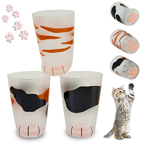 Cat Paw Glass Cup,Kreative Cat Paw Milk Mug,Hitzebeständige Cat Paw Feet Schnapsgläser,Present Tassen Household Supplies 300ml