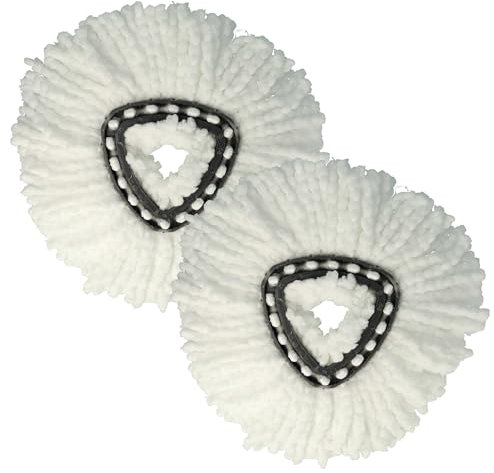 vhbw 2X Wischbezug Ersatz für Vileda 152623 für Wischmopp - Ersatzkopf, Mikrofaser Weiß