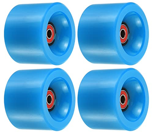 PATIKIL 70mm 78A Longboard Wheels with Red ABEC-9 Bearings, 4 Pack Soft Cruiser Wheels Street Wheels for Skateboards Skateboard Wheel PU, Blue