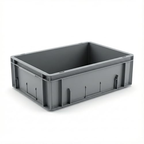 Horison Industries 5 Pcs 22L Euro Box, Heavy Duty Crate Boxes, Stacking Euro Containers – 600x400x120mm Plastic Storage Box, Storage Containers for Van and Easy Stacking Plastic Storage Crates