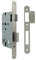 Amig - Serrure Encastrée pour Portes en Bois | Avec Gâche de Fermeture | Face et Support à Angle Rond | Entrée de 50 mm | Pêne réversible | Acier | Argent Mat | 230 mm
