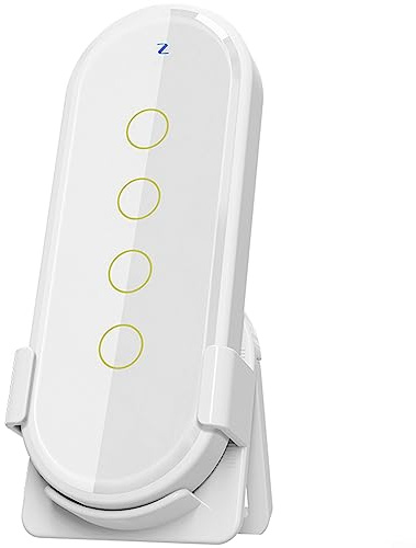 SPORTARC Smart Touch Schalter, für Tuya ZigBee Wireless Smart Home Switch, Wireless Scene Switch Fernbedienung 4 Gang 12 Szene Touch Lichtschalter App, Weiß