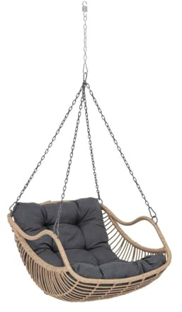 Hespéride Fauteuil pour Oeuf Suspendu Gibraltar - Assise en résine synthétique - Ardoise - Pied Non Inclus
