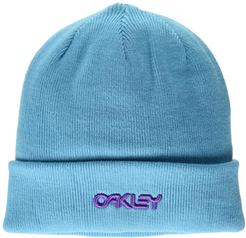 Oakley Herren B1b Logo Beanie-Mütze, Helles Blau, Einheitsgröße