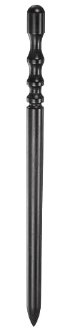 QUARKZMAN Cuero Borde Bruñidor Herramienta 150mm Negro Ébano Madera 4 Ranuras Delgada Palo Redondo Madera Borde Rebanador Cuero Bruñido para Artesanía del cuero