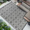 Famibay Alfombra Exterior 180 x 270 cm Motivo geométrico Alfombra Extragrande para Exteriores, Duradera, Plegable Rayos UV Alfombra Exterior terraza para Terraza Balcón Patio Camping Playa