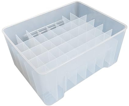 Angelkoffer mit 40 Fächern, Kunststoff, gefüttert, für Tintenfische, harte Köder, Werkzeugkoffer, tragbare Angelbox, 40 Fächer, Kunststoff, Angelzubehör