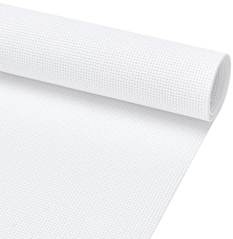 BENECREAT Tela de Punto de Cruz de Algodón 18CT, Tela Aida de 100x50 cm, Tela de Bordado de 18 Unidades para Bordado Artesanal, Costura Hecha A Mano, Manualidades de DIY, 0.5 mm de Espesor