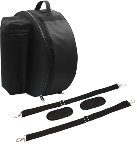 AONYAYBM Snare Drum Case, Tragbarer Drum Case, Snare Drum Bag Rucksack Aufbewahrungskoffer Oxford Cloth Handheld mit Aufbewahrungstasche Tragbares Percussion-Zubehör für Snare Drum(Schwarz)