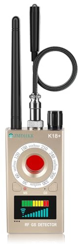 JMDHKK K18+ Detector de Cámaras Ocultas, Micrófonos, Campo Magnético y Dispositivos de Escucha (Dorado)
