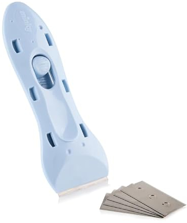 Ergonomic Minky Hob & Oven Scraper with Ideal for Tackling Burnt On Food Stubborn Marks & Built Up Grease Use On Tiles Ceramic & Glass Hobs Over Doors & Pans