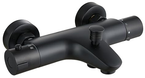 Grifo termostático para bañera modelo Badajoz Black Edition