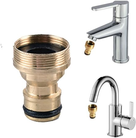 Fc'Noqgn Conexión Universal para Grifo Mezclador, Adaptador de Manguera, Acoplamiento de Manguera, Acoplamiento rápido, conexión de Manguera de jardín (Rosca Exterior) φ22mm