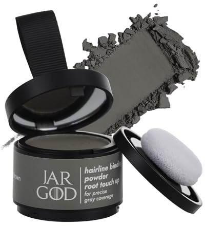 JARGOD Hairline Powder Root Touch-Up Temporary Concealing Powder for Women & Men, Instant Gray Coverage, Black (0.14 Ounce, Pack of 1) (Ash Brown)