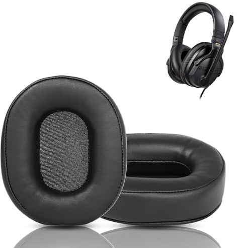 Khan Aimo Headset Ersatz-Ohrpolster Kompatibel mit Roccat Khan Aimo Headset(Proteinleder und Memory-Schaum Ersatzpolster)