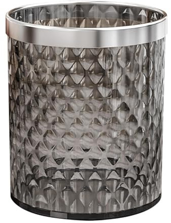 F Fityle Batio de baño Elegante Batio de baño Bin de Basura del hogar contenedor de Basura de Basura, Gris