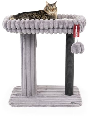 CanadianCat Company | Katzen Kratzbaum Charlotte - grau | 68 x 48 x 80 cm | Katzenmöbel, Kletterturm