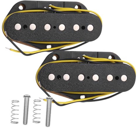 VICASKY 2pièces Lot De Micros Double Bobinage Pour Guitare Électrique Tl Noir Compatible Avec Guitares Électriques Facile à Installer