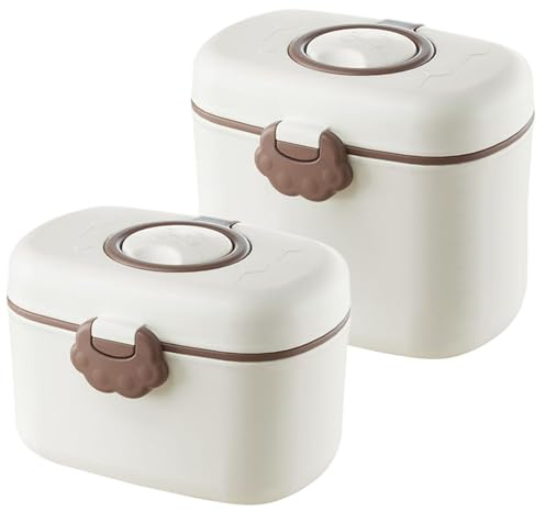 Dispenser di latte per secchi di riso – Formula Pot | Dispenser per latte | Conservazione con coperchio girevole | Disponibile con coperchio sigillato in silicone, asta di livello e cucchiaio da