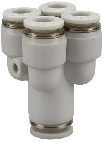 15 piezas de accesorios neumáticos PRG8-4 mm, conector de unión rápida a presión de 5 vías