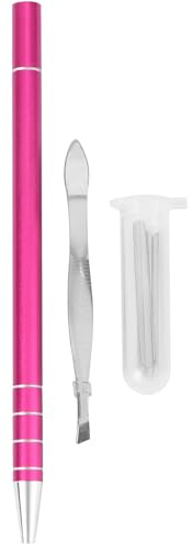 TOYANDONA Gravierter Haarstyling Stift aus Edelstahl mit 10 Klingen und Applikator Kompakt und Tragbar Präziser Friseur und Augenbrauenformer für Bart und Haarstyling Im Zufällige Farbe