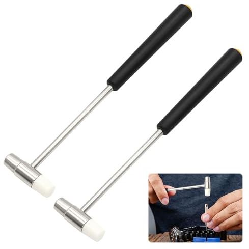 2PCS Mini Hammer,Dual Head Small Hammer for Picture Hanging,Pin Hammer for Jewellery, Musical Instruments, Crafts, Watch Repair, DIY Projects