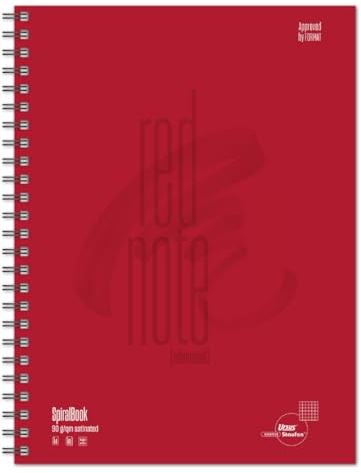 Staufen Advanced Geschäftsbuch Red Note - 80 Blatt, DIN A4, kariert | 90 g/m² Qualitätspapier ausgezeichnet mit dem EU Ecolabel, professionell und strukturiert, DIN A4