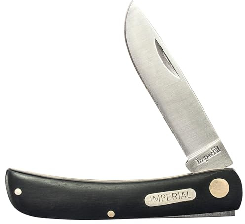 Schrade IMP22 Unisex – Erwachsene, schwarz, Imperial, Taschenmesser, Sodbuster, Klinge: 7 cm, Klappmesser, Einheitsgröße