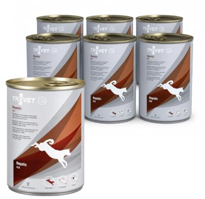 Trovet Hepatic Cibo Umido | 6 x 400 g | Alimento Dietetico Completo per Cani | Per Supportare la Funzione Epatica | In Caso di Insufficienza Epatica nei Cani Adulti e Cuccioli | Pollo-Riso