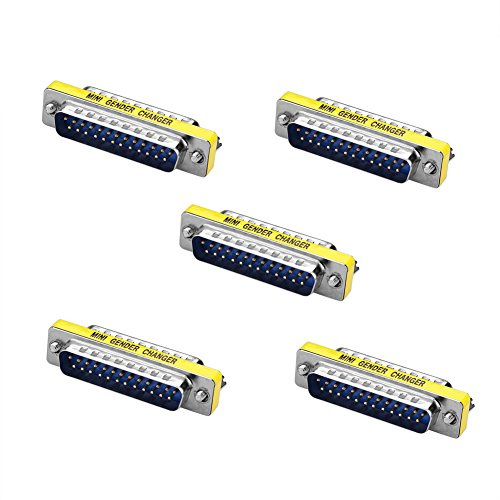 SIENOC SIENOC DB25 weiblich zu weiblich männlich zu männlichen | parallelen Port Adapter Kuppler Kopf Mini Geschlecht Ladegerät (5X Männlich zu männlich)