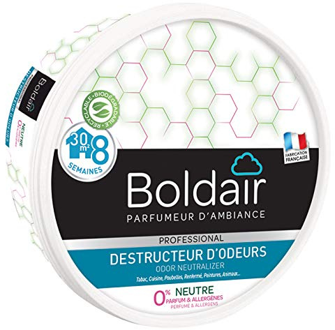 BOLDAIR Gel Destructeur d'Odeurs Neutre - Lot de 3