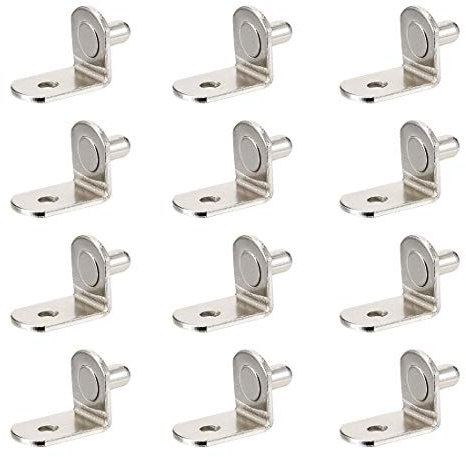 sourcing map 20Stk. Regalstütze 5mm Stütze Schrank Regal Halterung Keil | L-Form, Mit Loch