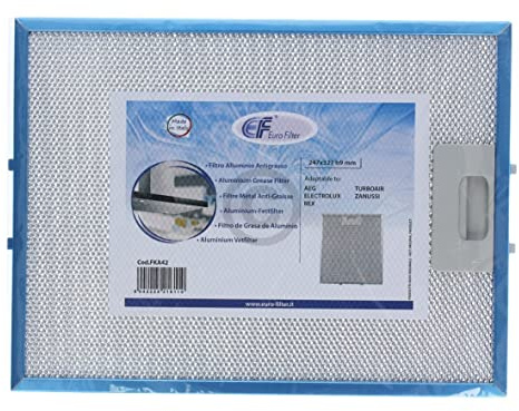 Fettfilter kompatibel mit ZANUSSI 5029300900/2 Metallfilter 327x247mm für Dunstabzugshaube