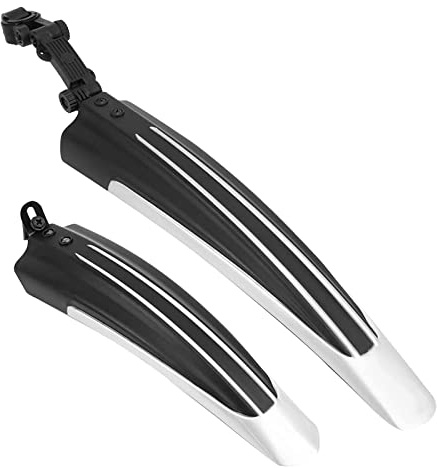 Taeku Fahrrad Schutzblech Set Vorne Hinten 20 bis 26 Zoll | Verstärktes PVC, verstellbarer Winkel, Front und Heck, für viele 20 bis 26 Zoll Fahrräder