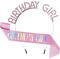 Corona de Cumpleaños,Birthday GirlTiara Corona de Diamantes,Banda de Cumpleaños para Decoración de Fiesta de Cumpleaños Mujer (Rosa)