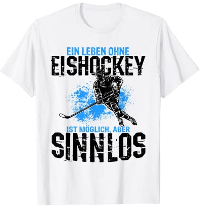 Eishockey Torwart Puck Eis Sport Geschenk Eishockeyspieler T-Shirt