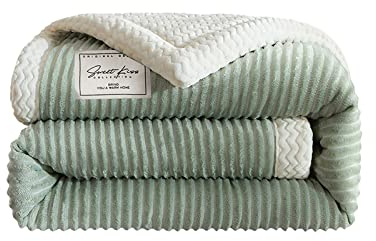 Ergocar Coperta Pile Doppio Strato Vello, Fluffy e Spessa, Morbida e Calda per Divano, Sherpa per Letto e Divano Letto