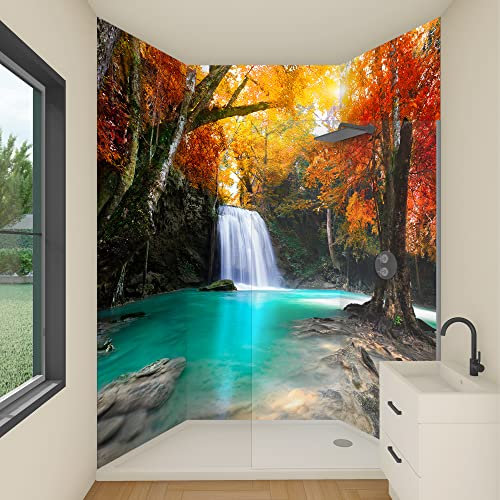 yourplate Duschrückwände mit individueller Größe (3 Rückwände – Premium Nano Glanz – wf10) – Duschrückwand Alu mit Feuchtigkeitsschutz – Rückwand Dusche zur einfachen Montage