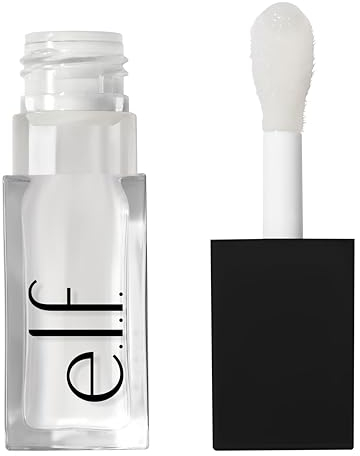 e.l.f. Glow Reviver Lip Oil, Nourishing Tinted Lip Oil For A High-Shine Finish, Infused With Jojoba Oil, Vegan & Cruelty-Free, Crystal Clear
