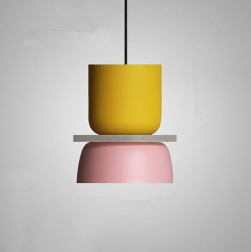 SXYSXYSXY LED Nordic Macaron Hängeleuchten Esstischlampe Kreatives Design Metall Nachttisch Schlafzimmer Hängelampe Modern Minimalismus Pendellampe Für Küche E27,A