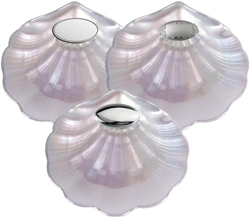 Concha de Bautizo de Cristal Nacar con aplique personalizado.